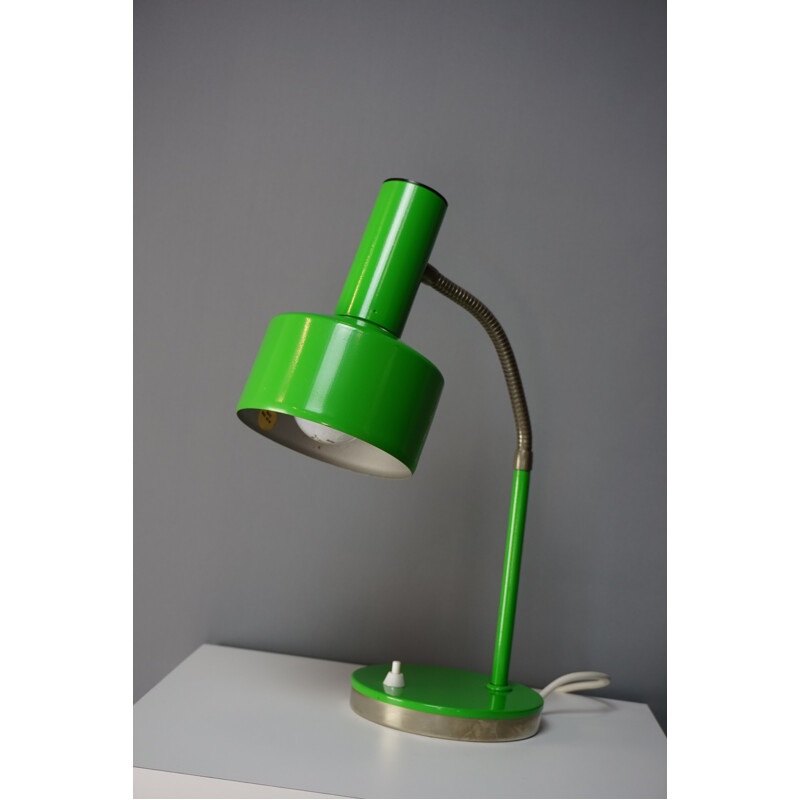 Articulated green lamp in chromed metal - 1960s