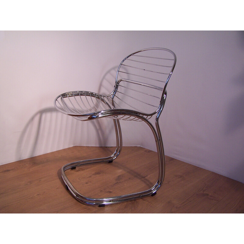 Chaise "Sabrina" en chrome par Gastone Rinaldi pour Rima - 1970