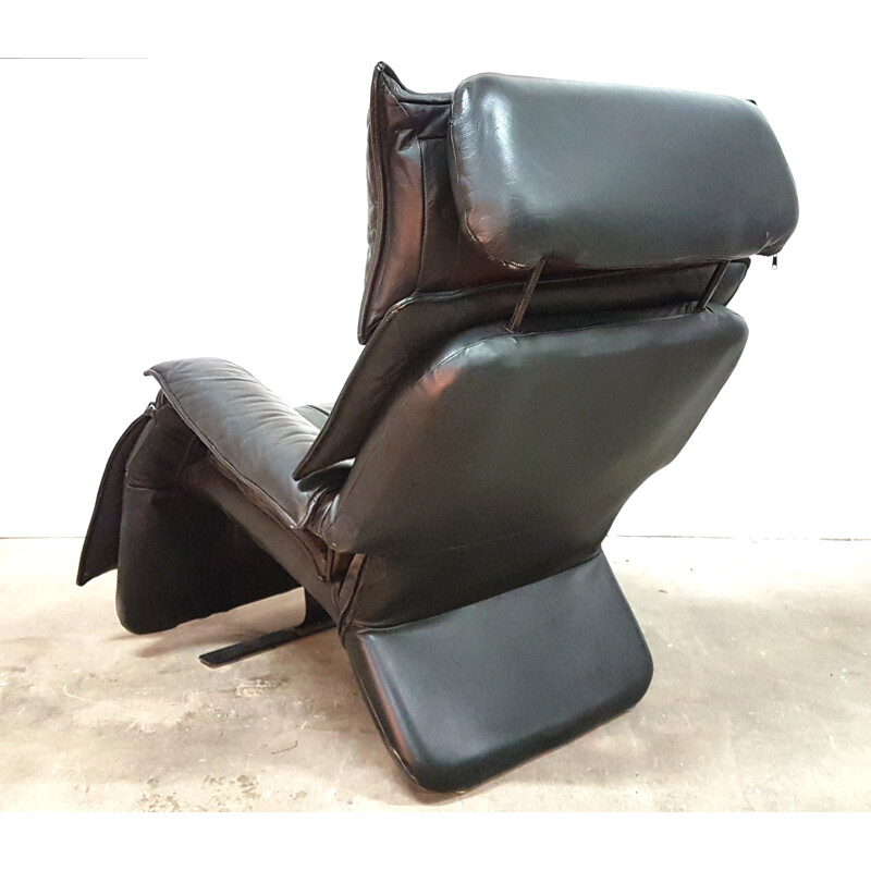 Leather recliner by Percival Lafer - 1970s