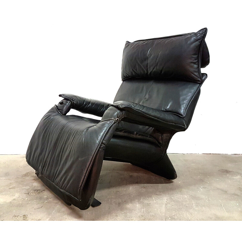 Leather recliner by Percival Lafer - 1970s