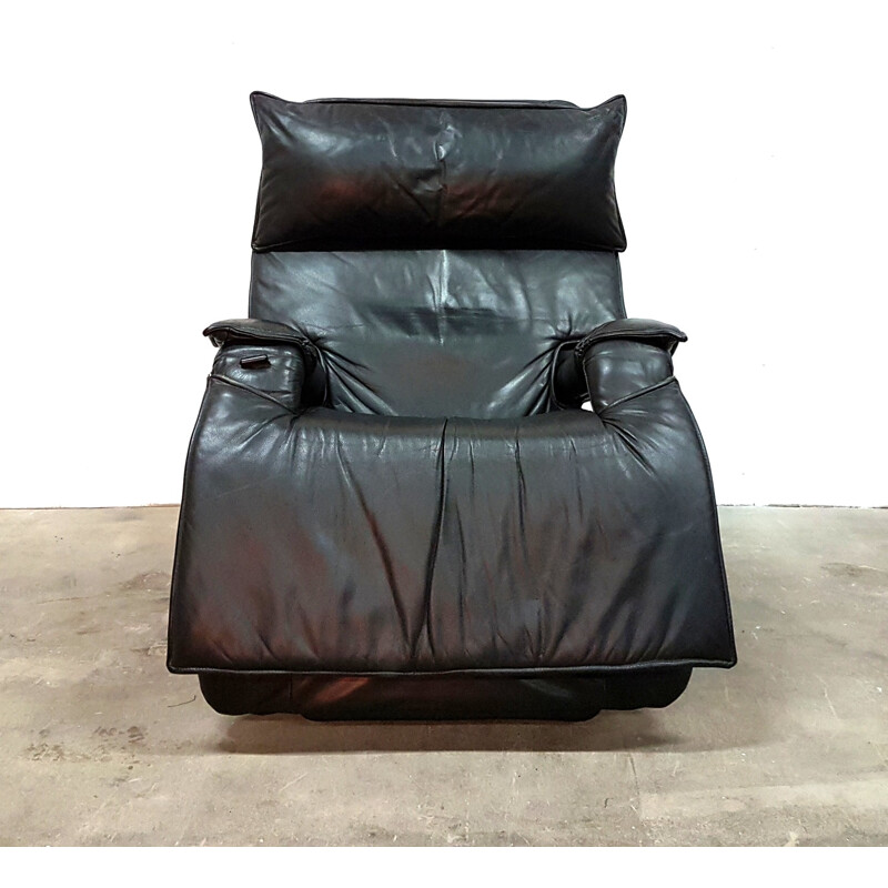 Leather recliner by Percival Lafer - 1970s