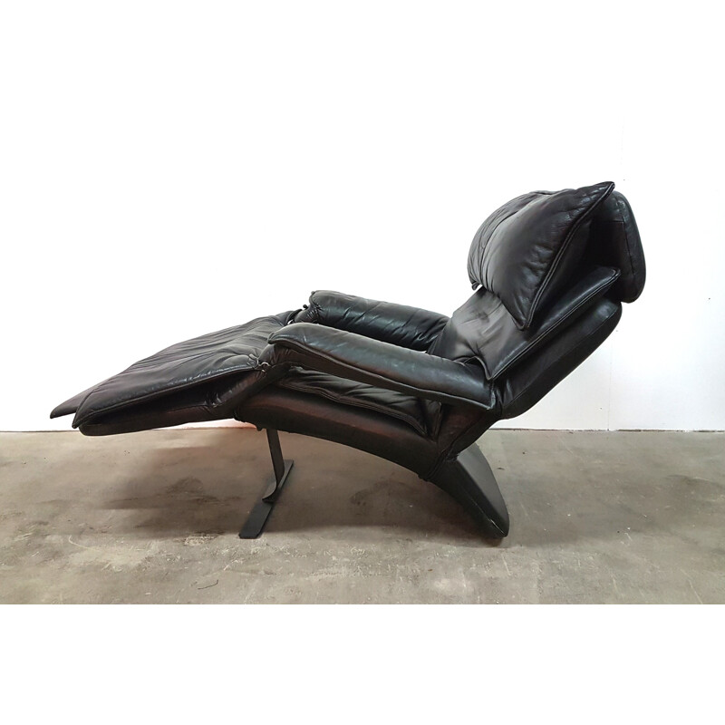 Leather recliner by Percival Lafer - 1970s