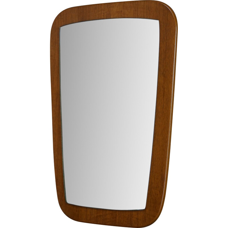 Vintage "Barrel" teak mirror - 1960s