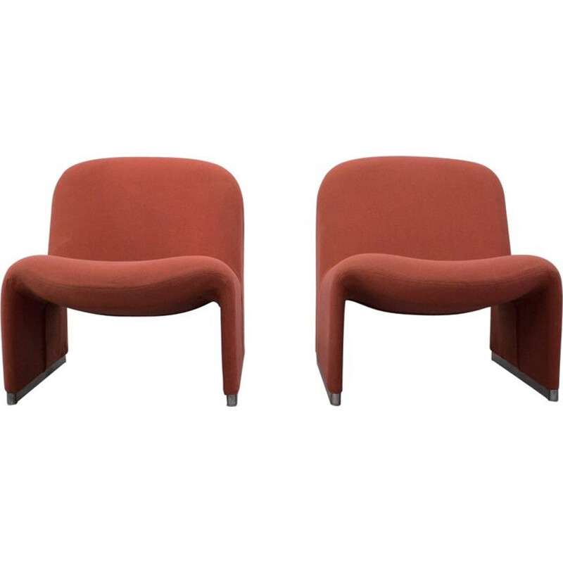 Vintage pair of  "Alky Design" low chairs by Giancarlo Piretti for Anonima Castelli - 1970s