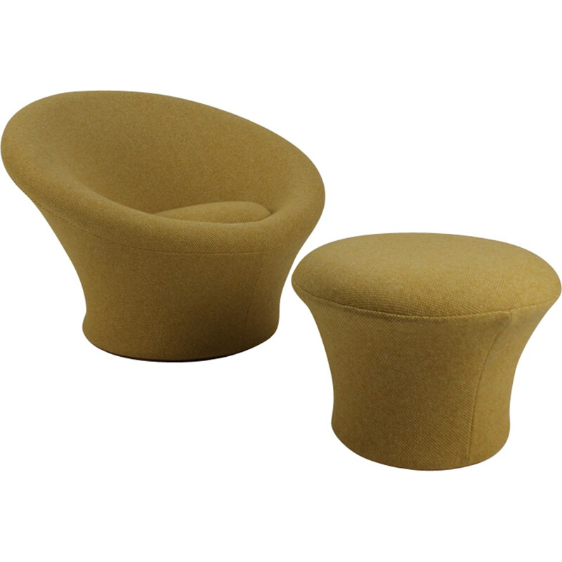 Vintage Mushroom armchair with ottoman by Pierre Paulin for Artifort - 1960s