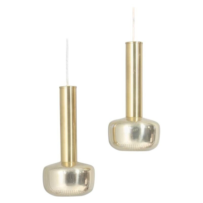 Pair of Brass Pendants by Vilhelm Lauritzen - 1950s