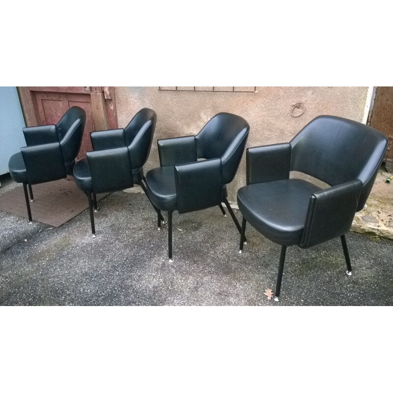 Set of 4 "Deauville" armchairs by Pierre Gautier-Delaye - 1970s