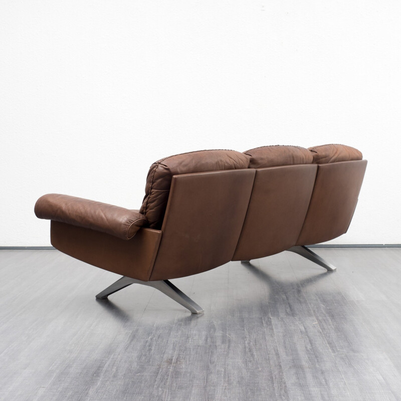 DS 31 sofa in brown leather by De Sede - 1970s