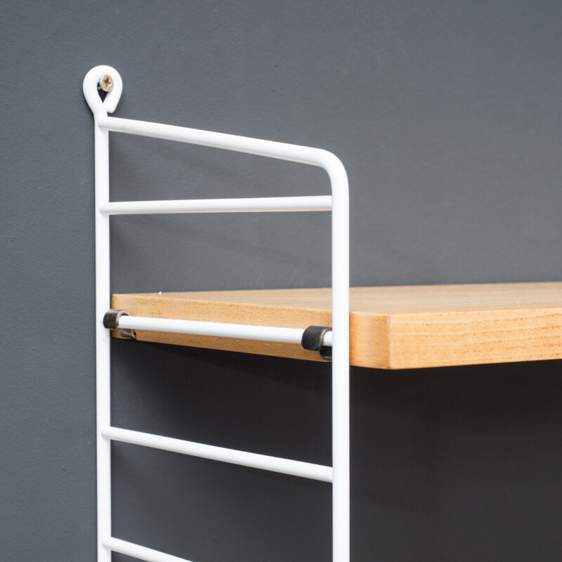  Shelves with ropes and ash wood by Nisse Strinning - 1950s