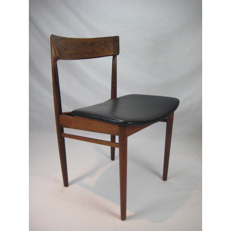 Set of 3 chairs in rosewood by Henry Rosengren Hansen - 1960s