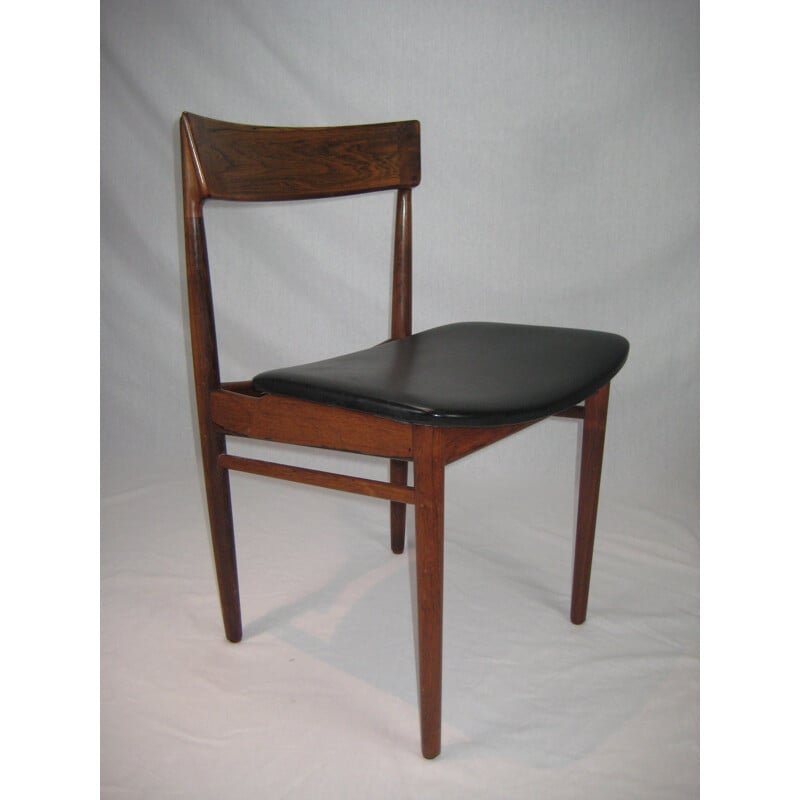 Set of 3 chairs in rosewood by Henry Rosengren Hansen - 1960s