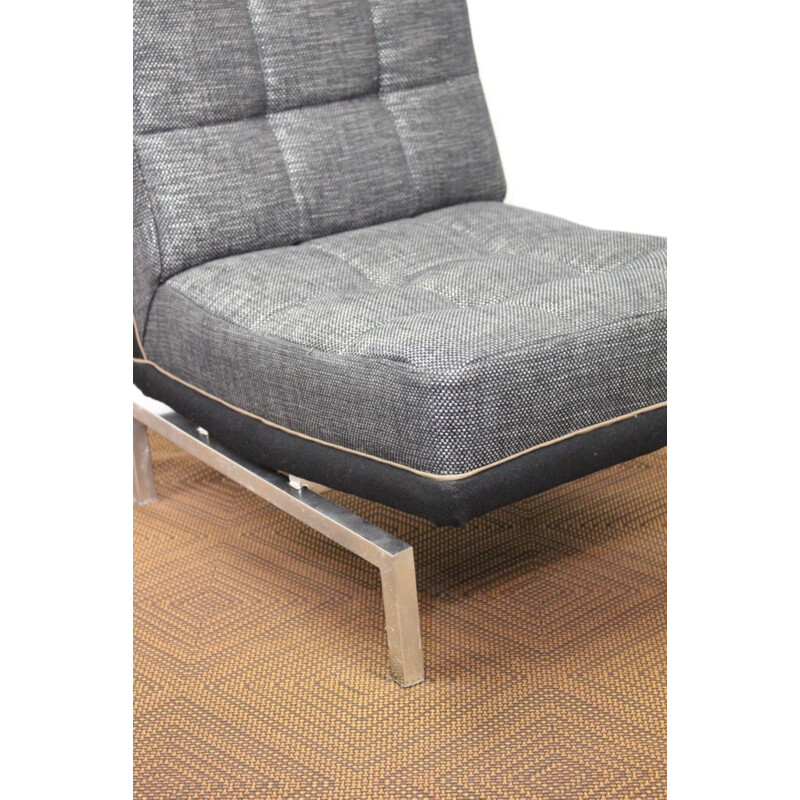 Vintage armchair in chromed metal - 1950s