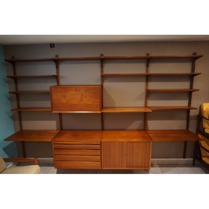 Large Scandinavian modular teak bookcase by Poul Cadovius - 1960s