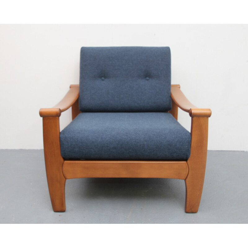 Vintage armchair in darkblue - 1960s