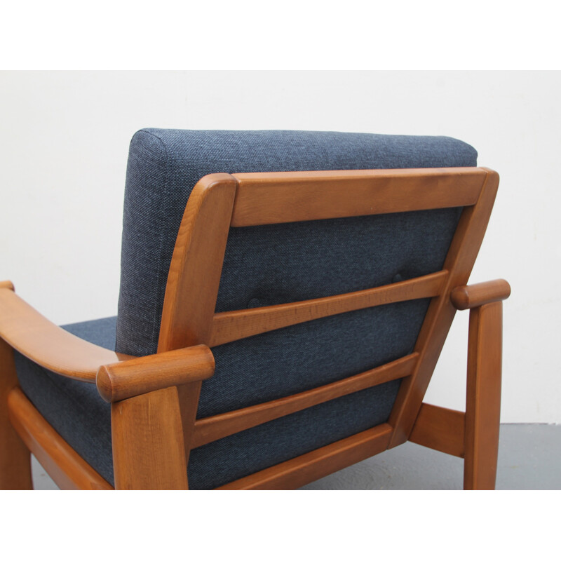 Fauteuil vintage bleu foncé - 1960