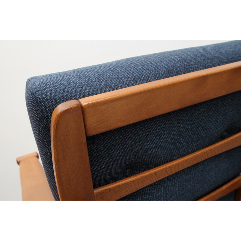 Vintage donkerblauwe fauteuil - 1960
