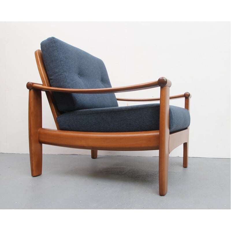 Vintage armchair in darkblue - 1960s