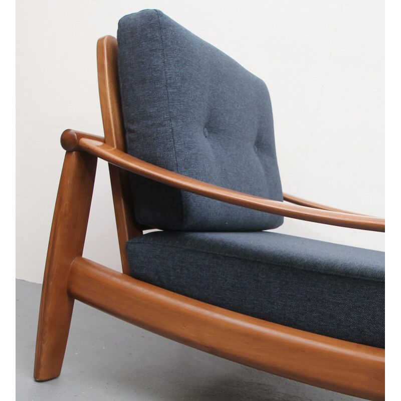 Vintage armchair in darkblue - 1960s