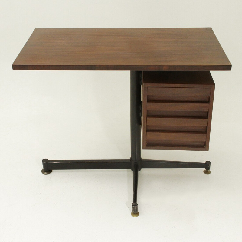 Italian modernist teak desk - 1950s