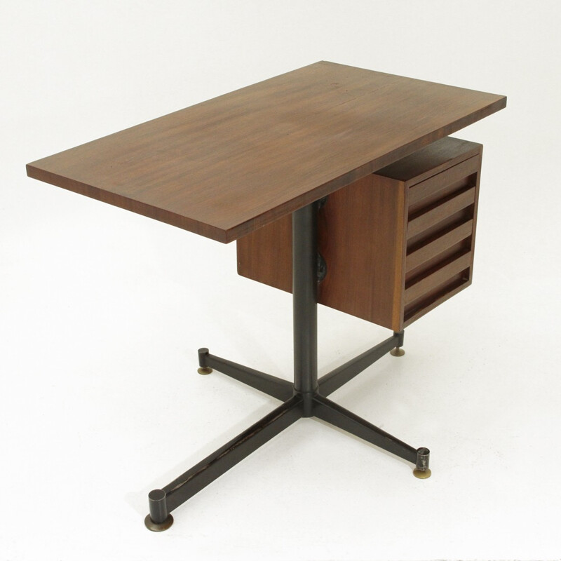 Italian modernist teak desk - 1950s