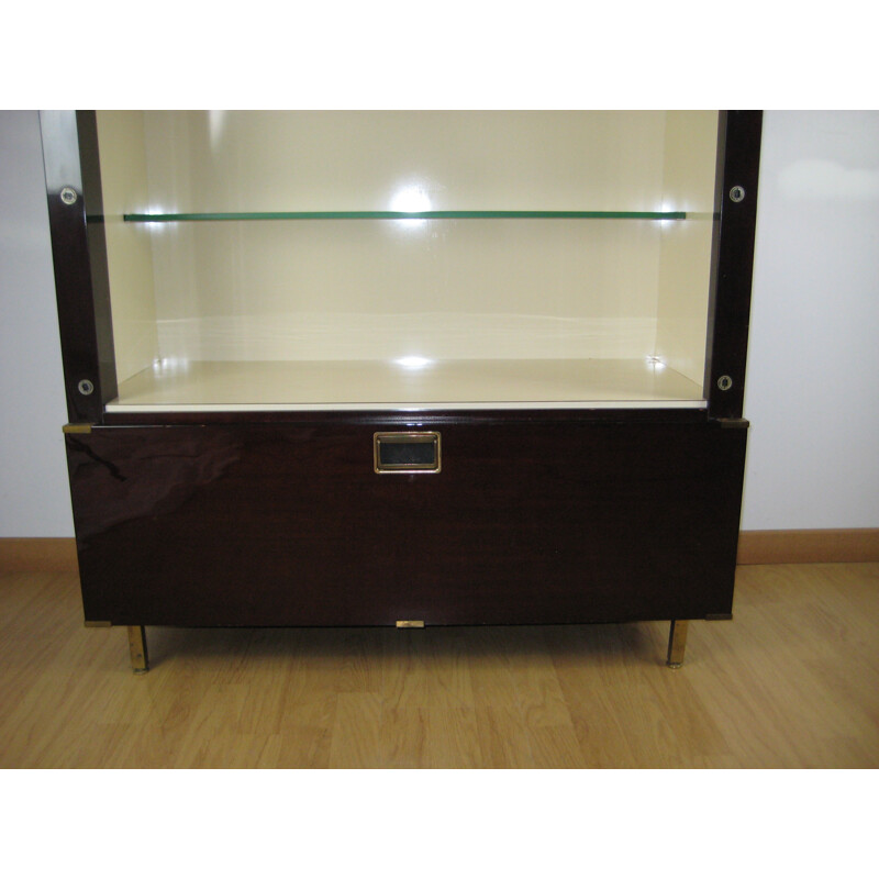 Vintage bar in mahogany varnished - 1970s