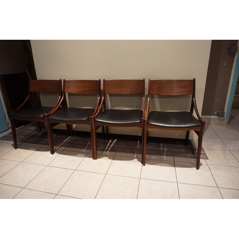 Set of 4 danish rosewood chairs by Vestervig Eriksen for Tromborg Mobelfabrik - 1960s