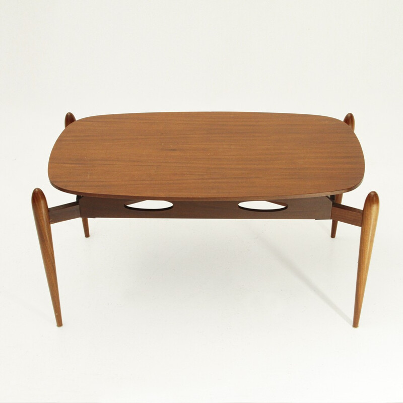 Table basse top elliptique italienne - 1960