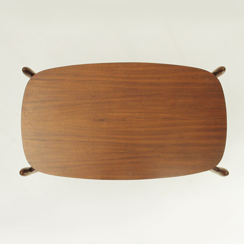 Italian elliptical top coffee table - 1960s