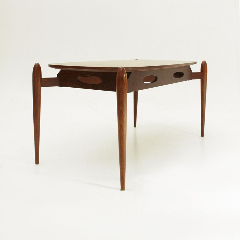 Italian elliptical top coffee table - 1960s