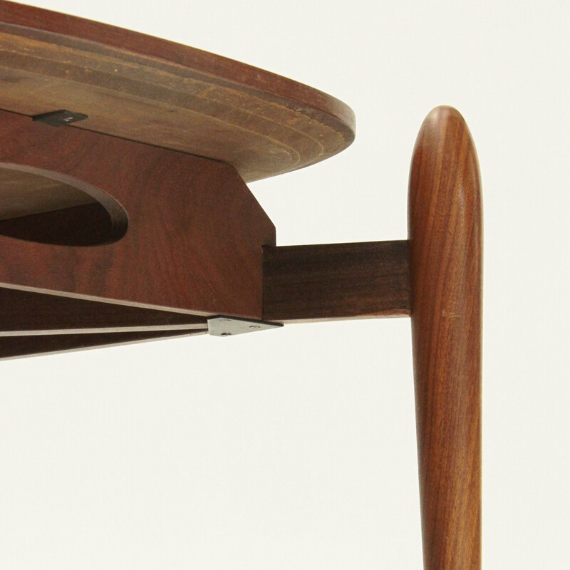 Italian elliptical top coffee table - 1960s
