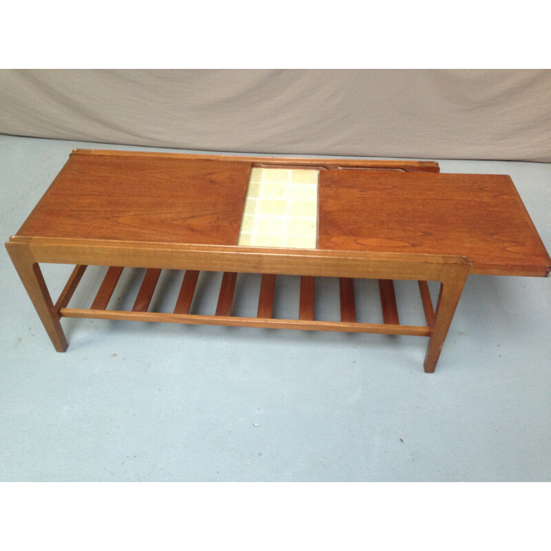 Vintage english coffee table in teak - 1970s