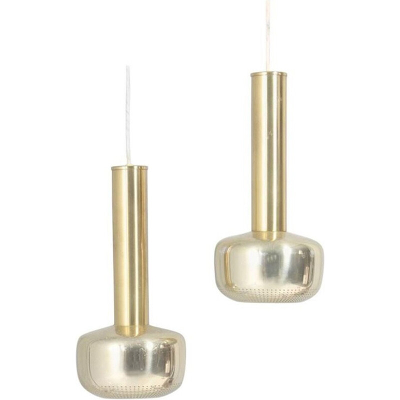 Pair of Brass Pendants by Vilhelm Lauritzen - 1950s