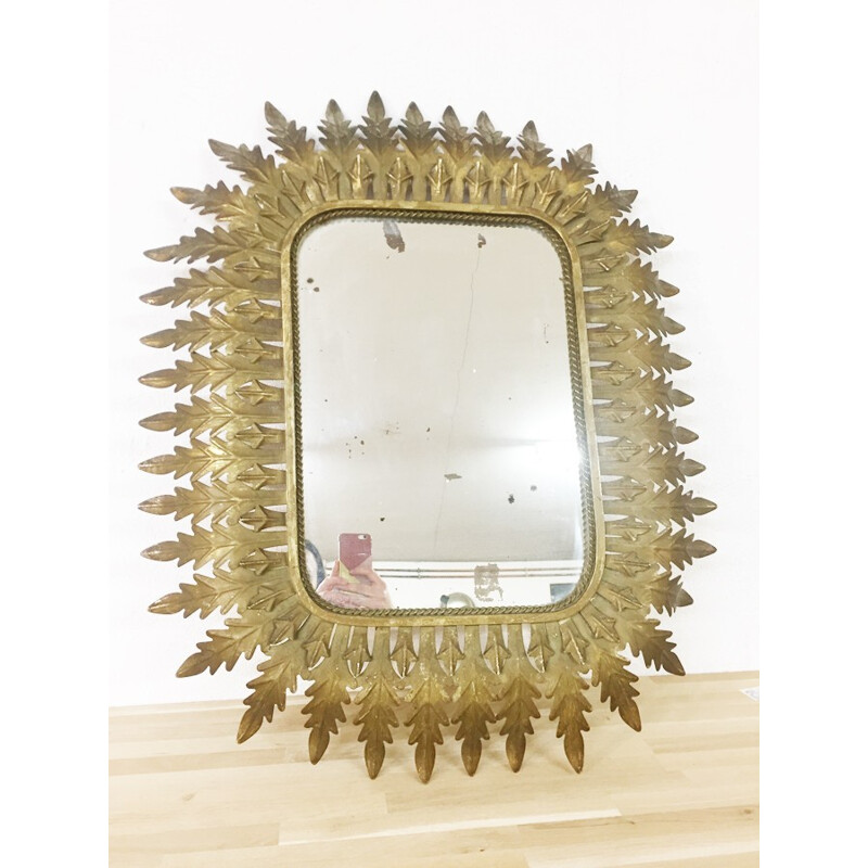 Brass mirror sheet - 1960s