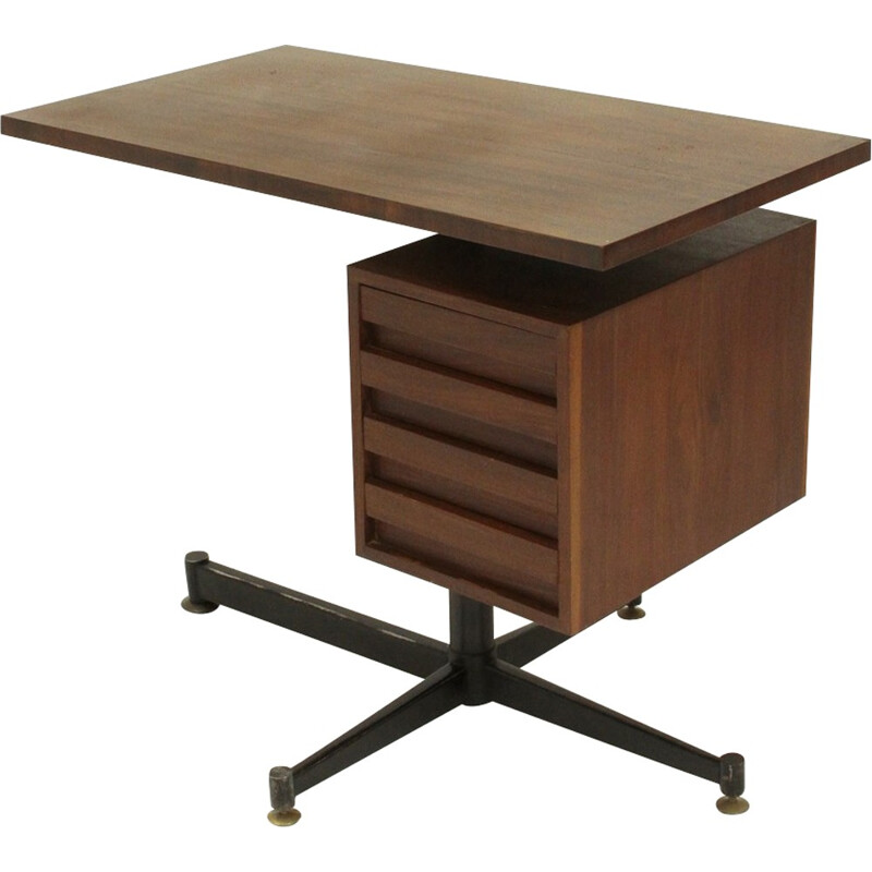 Italian modernist teak desk - 1950s