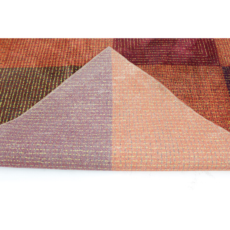Geometric modernist carpet  by A. Kybal - 1960s