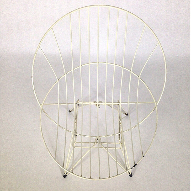 Chair "Combex" in steel and  white plastic, Cees BRAAKMAN - 1950s.