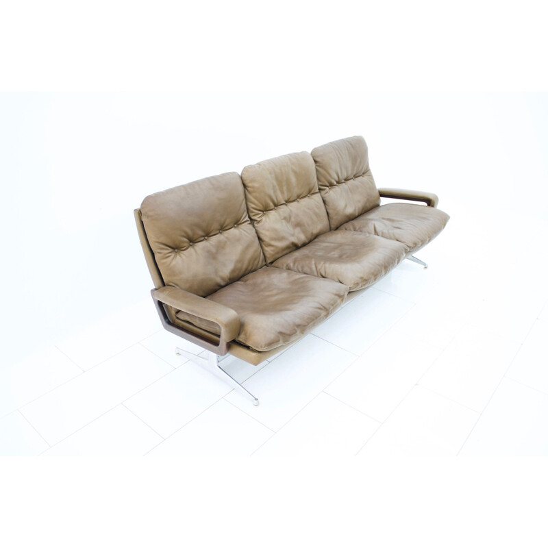 Leather Sofa "King" by André Vandenbeuck made by Strässle Switzerland - 1965