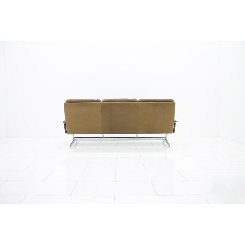 Leather Sofa "King" by André Vandenbeuck made by Strässle Switzerland - 1965