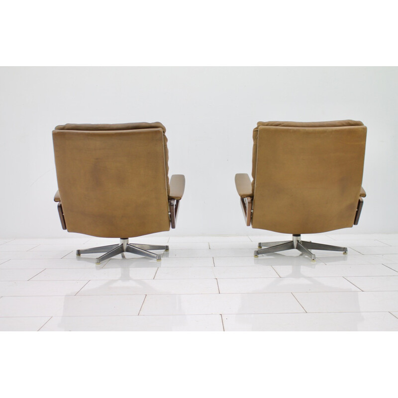 Pair of Lounge Chairs "King" by André Vandenbeuck for Strässle Switzerland - 1965