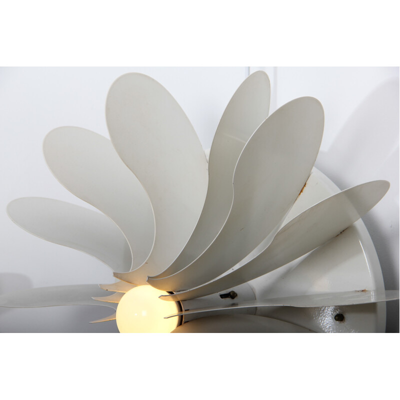 Wall lamp "Bolide B1095" in white lacquered metal, SNEYDERS - 1970s