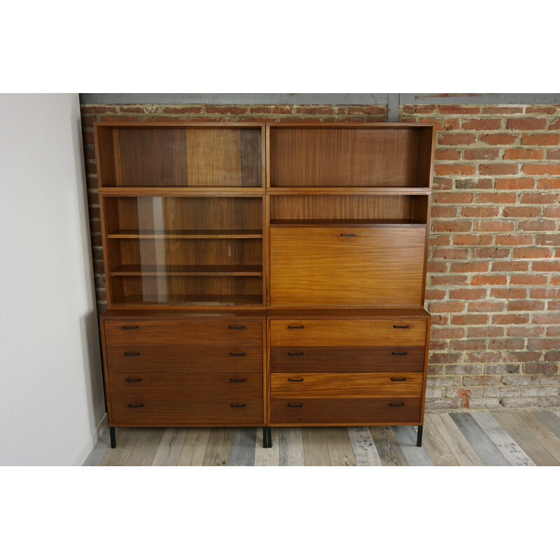 Pair of storage furniture in wood - 1950s