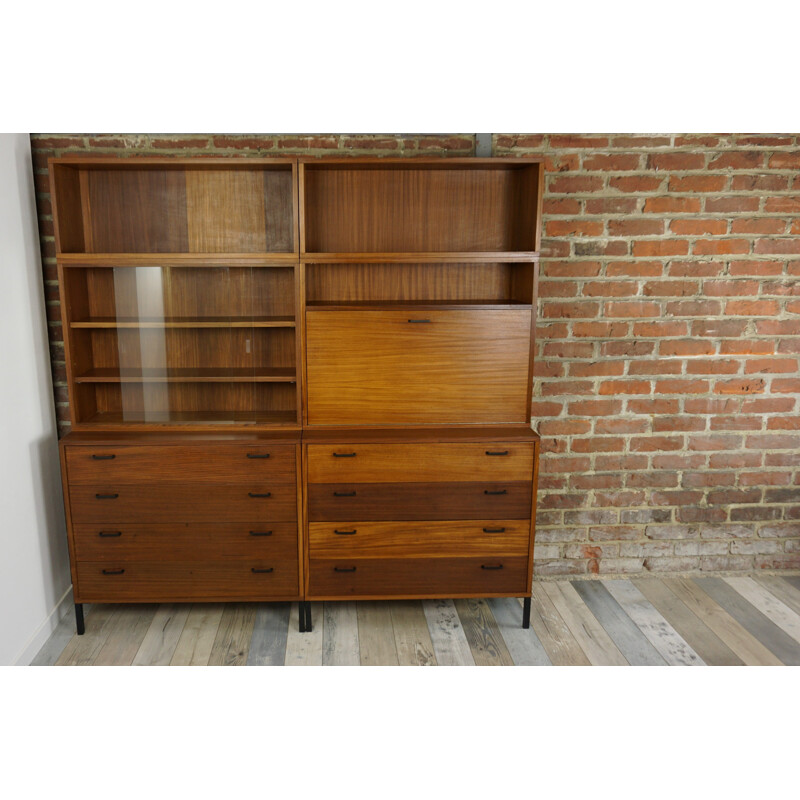 Pair of storage furniture in wood - 1950s