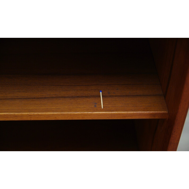 Vintage bookcase in teak and glass - 1960s