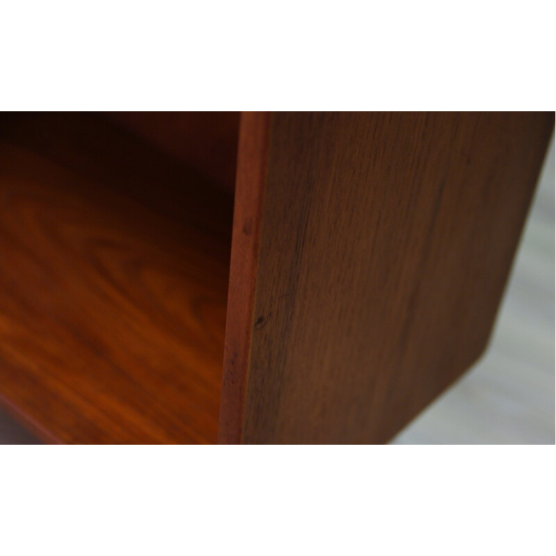 Vintage bookcase in teak and glass - 1960s