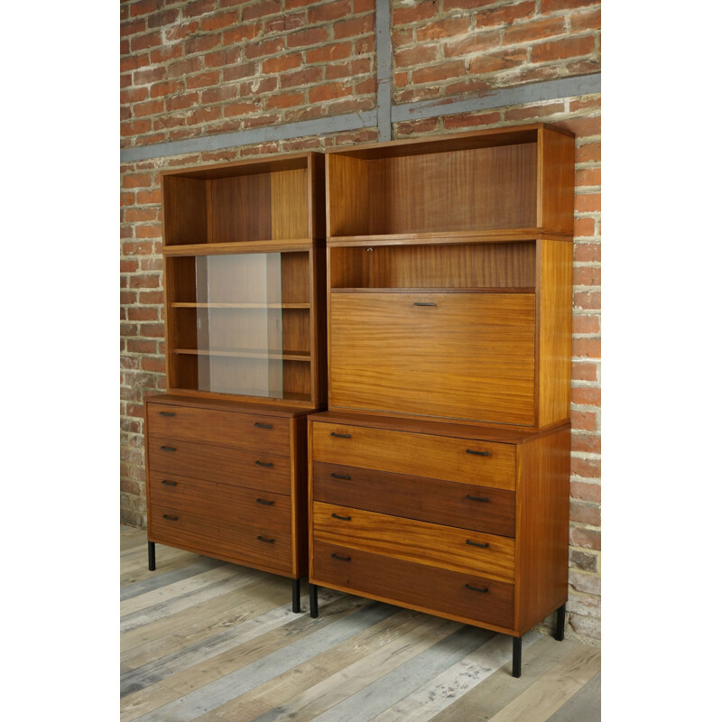 Pair of storage furniture in wood - 1950s