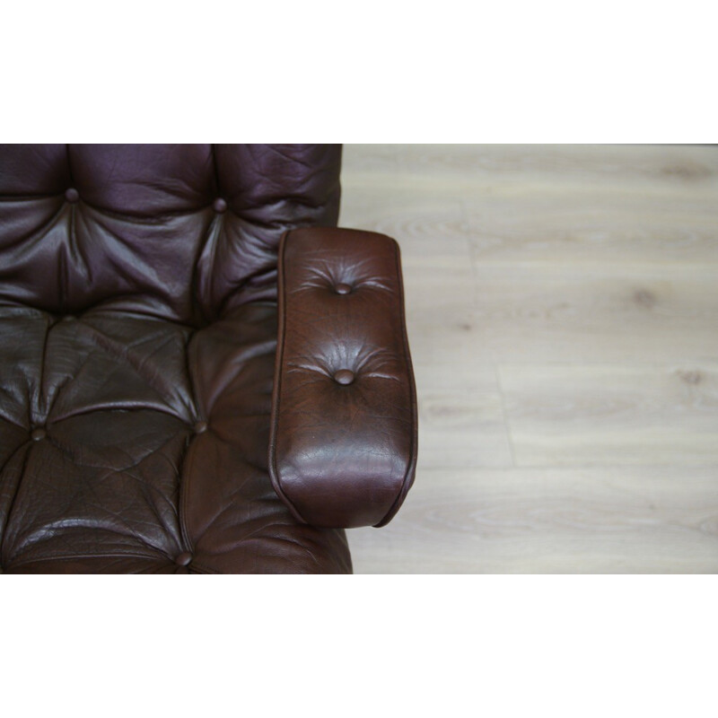 Vintage leather armchair - 1960s