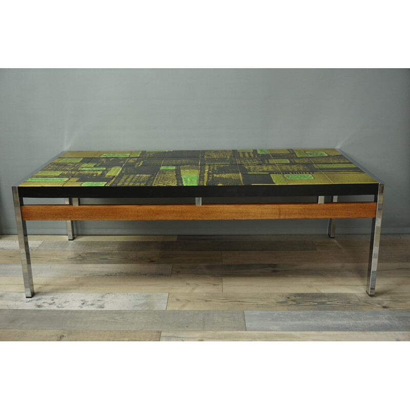 Chromed vintage coffee table  - 1950s