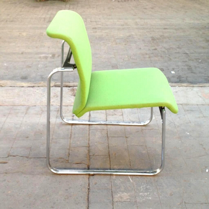 "Tubular" armchair and chair, Peter J.PROTZMAN - 1970s