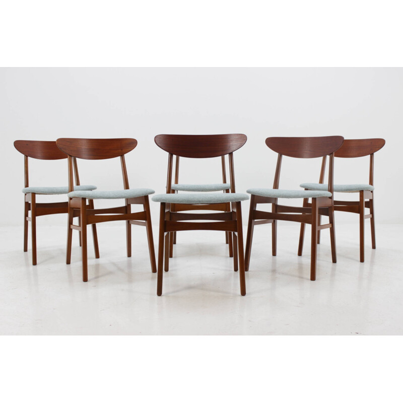 Suite de six chaises en teck danois par Fastrup - 1960