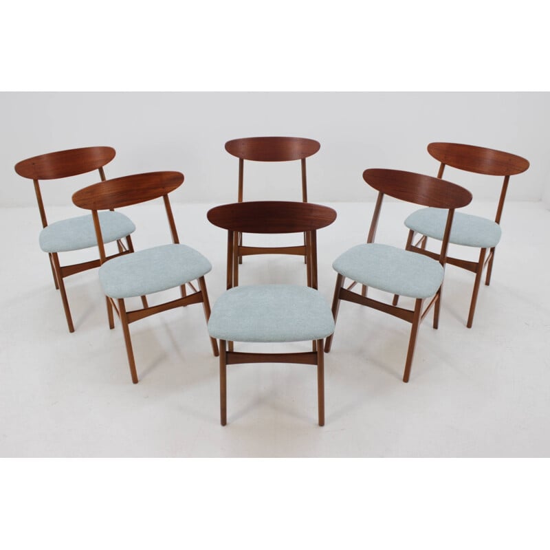 Suite de six chaises en teck danois par Fastrup - 1960